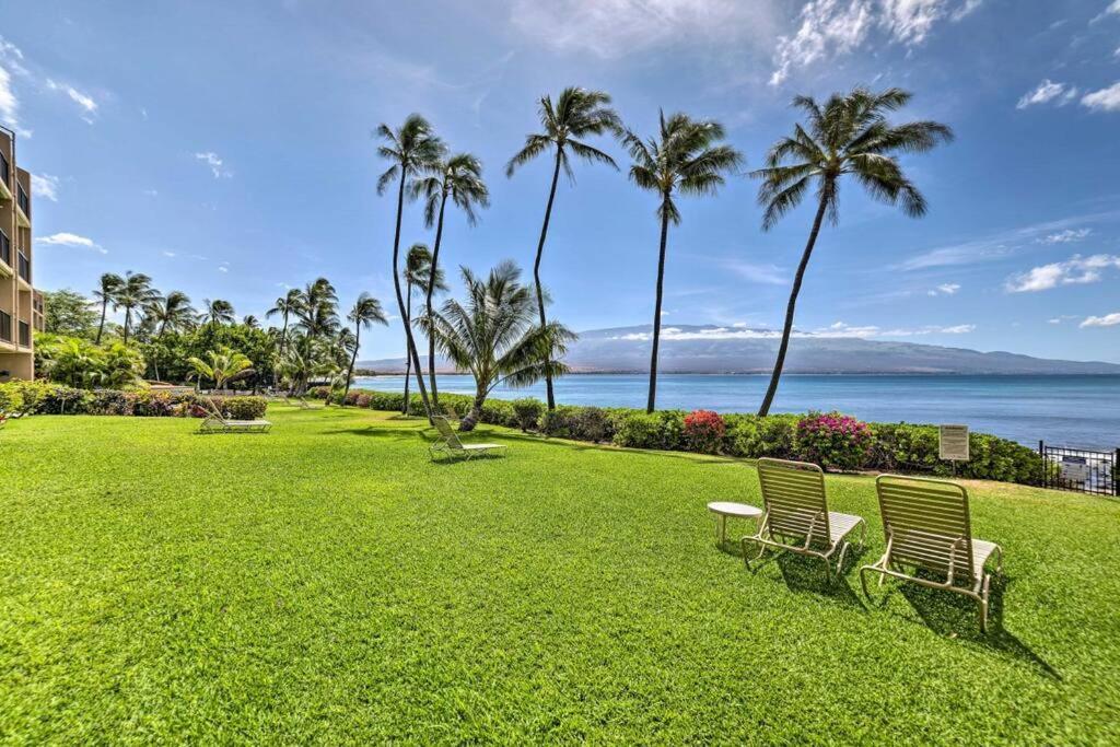Stunning Maui Direct Ocean Front On The Beach, Walk To Beach From Condo, Watch Turtles, Whales, Ac In All Rooms Ocean View Pool And Spa Wailuku Екстериор снимка